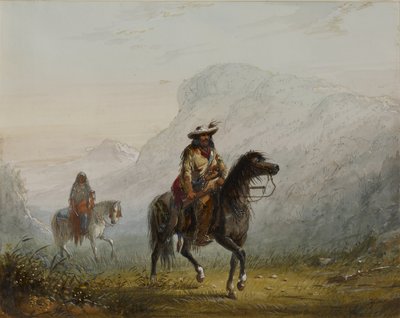 „Bourgeois“ W---r a jeho indiánská žena od Alfred Jacob Miller