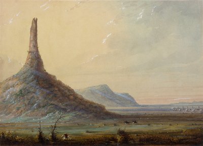Chimney Rock od Alfred Jacob Miller