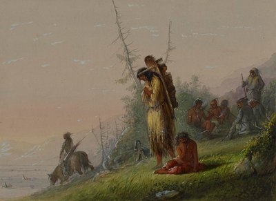 Indiánský tábor od Alfred Jacob Miller