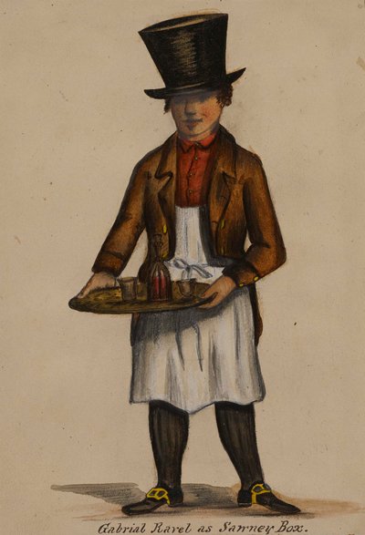Gabriel Ravel jako Sawney Box od Alfred Jacob Miller