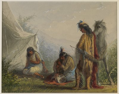 Indiánské námluvy od Alfred Jacob Miller