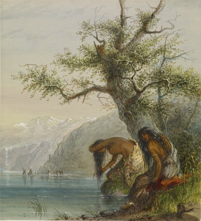 Toaleta indiána od Alfred Jacob Miller