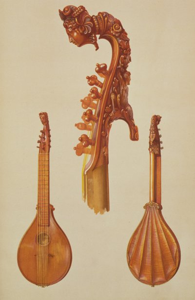 Cittern vyrobený Antoniem Stradivariusem (asi 1644-1737) 1700, z 