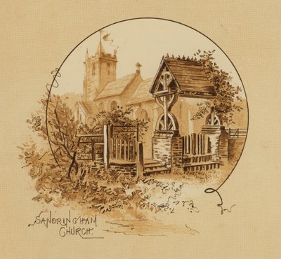 Sandringham Church, Norfolk (chromolitho) od Alfred Johnson