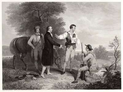 The Capture of Major Andre, po Asher B. Durand, c.1846 (rytina) od Alfred Jones