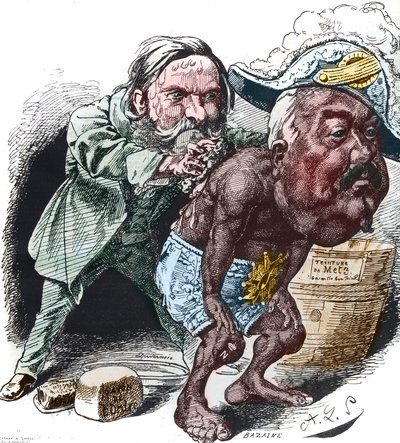 Clement Duvernois (1836-1879), francouzský politik, se pokusil vyčistit Francois Achille Bazaine (Francois-Achille od Alfred Le Petit