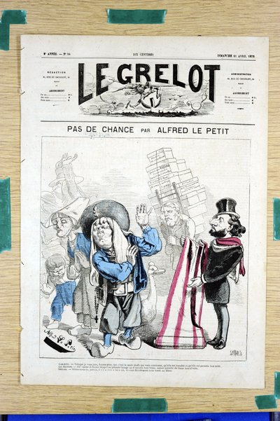 Obálka „“ Le Grelot “, číslo 54, Satirique en Couleurs od Alfred Le Petit