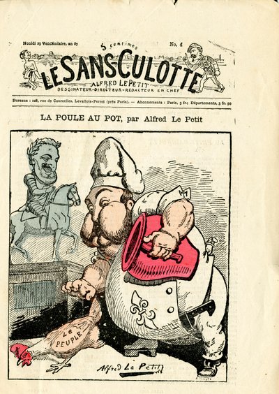 Obálka “”Le Sans-Panlotte””, číslo 4, Satirický v barvách od Alfred Le Petit