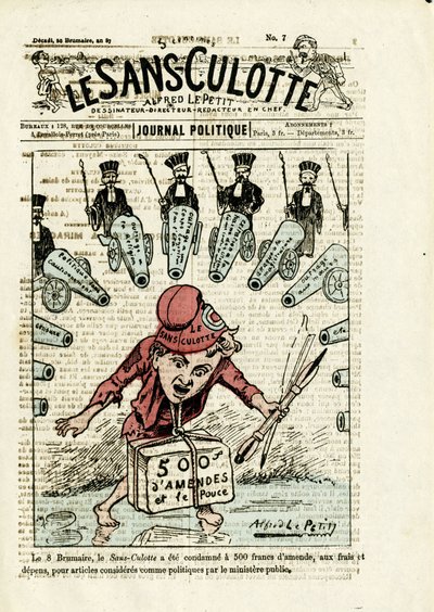 Ilustrace na obálku Le Sans-culotte, č. 7 od Alfred Le Petit
