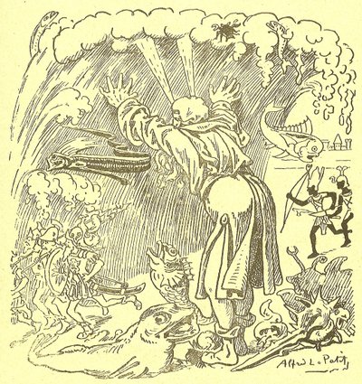 Ilustrace Alfreda Le Peta (1841-1909) v Gros-Jean et son cure od Alfred Le Petit