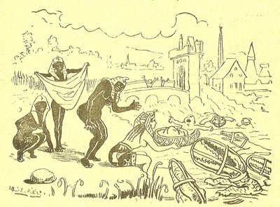 Ilustrace Alfreda Le Peta (1841-1909) v Gros-Jean et son cure od Alfred Le Petit
