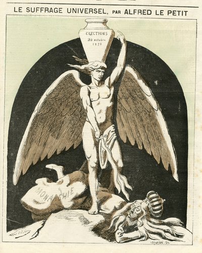 Ilustrace Alfreda Le Petity (1841-1909) pro obálku Le Grelot od Alfred Le Petit