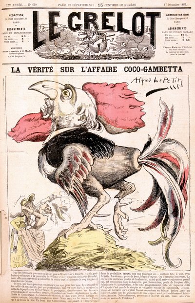 Pravda o aféře Coco (Gambetta a její ""kuřata") - Gambetta - od Alfreda Le Petittyho, v ""Le Grelot""" ze 17.12.1882 od Alfred Le Petit