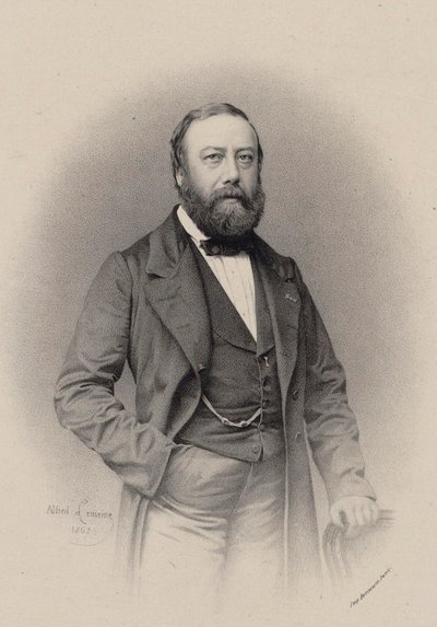 Portrét skladatele a zpěváka Gustava Nadauda 1820-1893, 1862. od Alfred Lemoine