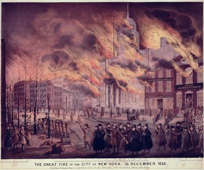 Velký požár New Yorku, 1835 od Alfred M. Hoffy