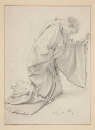 Mnich klečící od Alfred Parsons