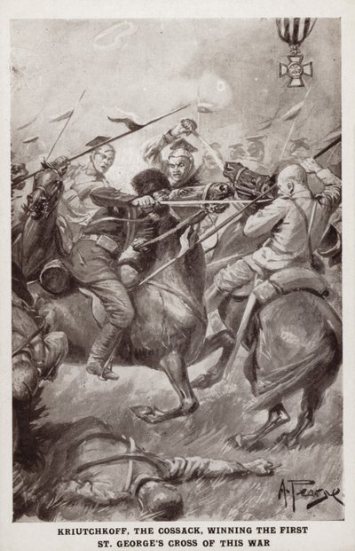 Krutchkoff, kozák, vyhrál první kříž svatého Jiří z první světové války od Alfred Pearse