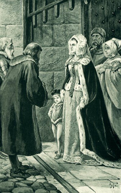 Královna Margaret, vdova po Jakubu IV., vzdoruje šlechticům od Alfred Pearse