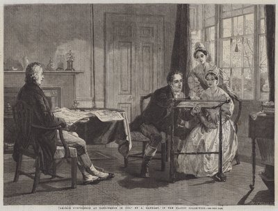 George Stephenson v Darlingtonu v roce 1823 od Alfred Rankley