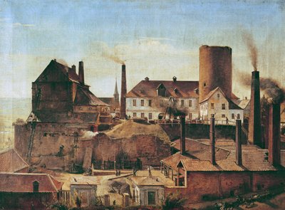Továrna Harkort v Burg Wetter, kolem roku 1834 od Alfred Rethel