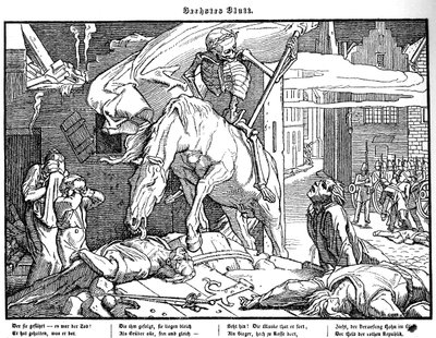 Totentanz 1848: Smrt jako republikánský hrdina od Alfred Rethel