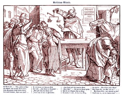 Totentanz 1848: Smrt dokazuje, že všichni lidé jsou si rovni od Alfred Rethel