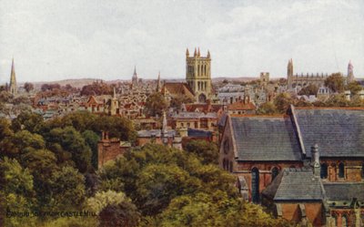 Cambridge, z Castle Hill (barevné lito) od Alfred Robert Quinton