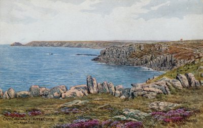 Cape Cornwall a jeskyně a útesy v Lands End od Alfred Robert Quinton