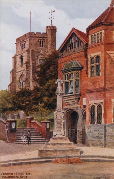 Kostel a radnice, Cranbrook, Kent od Alfred Robert Quinton