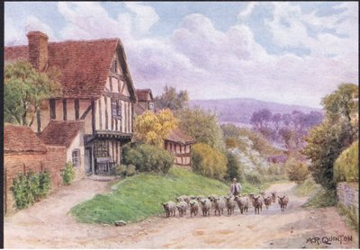 Cropthorne, Nr Evesham, Worcester, z The Cottages and the Village Life of Rural England vydané nakladatelstvím Dent & Sons Limited od Alfred Robert Quinton