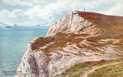 Highdown Cliffs, sladkovodní, Isle of Wight od Alfred Robert Quinton