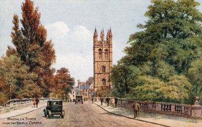 Magdalen Tower, z mostu, Oxford od Alfred Robert Quinton