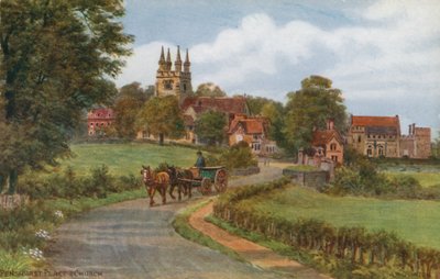 Penhurst Place and Church (barevné lito) od Alfred Robert Quinton
