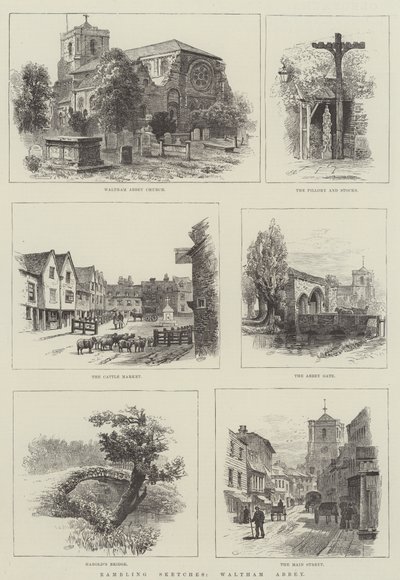 Rambling Sketches, Waltham Abbey od Alfred Robert Quinton