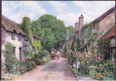 Rossington, Near Porlock, Somerset, z The Cottages and the Village Life of Rural England vydané nakladatelstvím Dent & Sons Limited od Alfred Robert Quinton