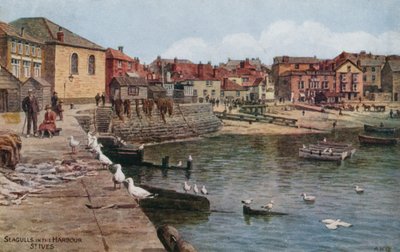 Rackové v přístavu, St Ives, Cornwall od Alfred Robert Quinton
