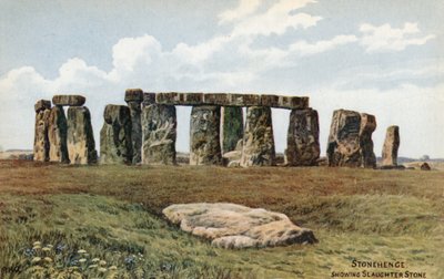 Stonehenge, ukazující Slaughter Stone od Alfred Robert Quinton
