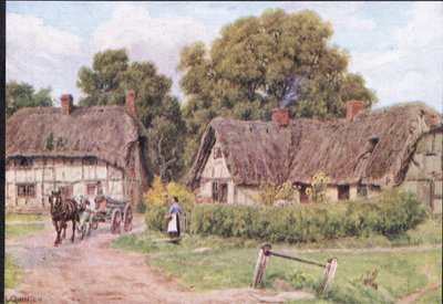 West Hagbourne, Berkshire, z The Cottages and the Village Life of Rural England vydané nakladatelstvím Dent & Sons Limited, 1912 od Alfred Robert Quinton