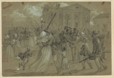 Afroameričtí vojáci se shromáždili v Little Rock v Arkansasu od Alfred Rudolph Waud