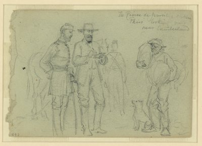 Princ de Joinville kreslící "Paříž" při pohledu na, poblíž Cumberland od Alfred Rudolph Waud