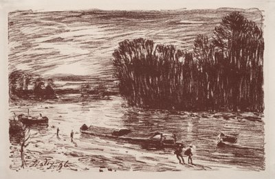 Banks of the Loing, poblíž Saint-Mammès, 1896. od Alfred Sisley