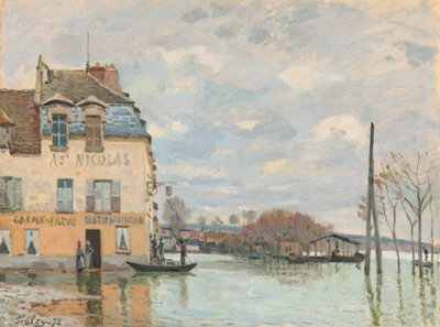 Povodeň v Port-Marly od Alfred Sisley