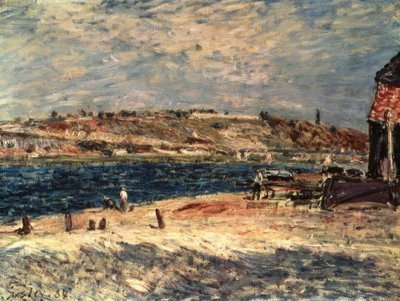 Flußufer v Saint-Mammes od Alfred Sisley
