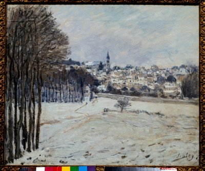 La neige a Marly Painting od Alfreda Sisleyho (1839-1899) 1875 Sun. 0,46x0,56 m Paříž, musee d