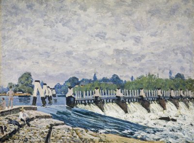 Molesey Weir, Hampton Court od Alfred Sisley