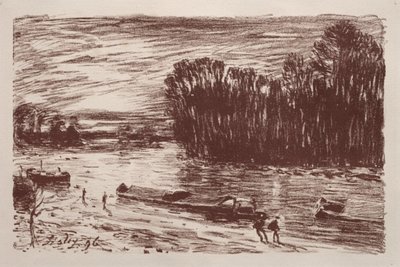 Na břehu Loingu od Alfred Sisley