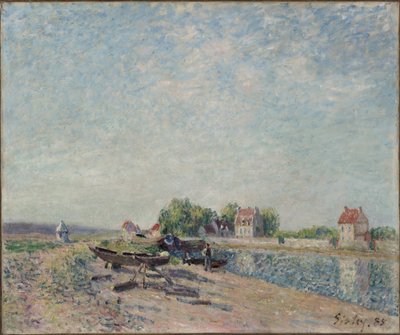 Saint-Mammes, kanál Loing od Alfred Sisley