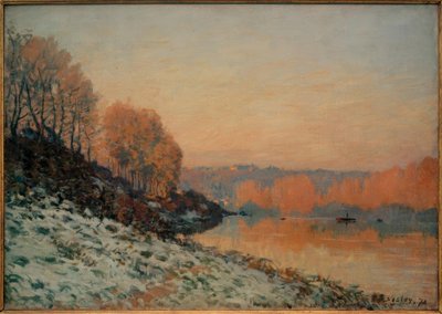Sníh v Port-Marly, bílý mráz od Alfred Sisley