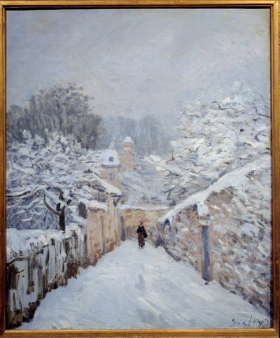 Sníh v Louveciennes od Alfred Sisley