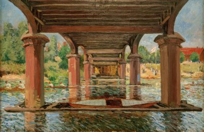 Pod mostem Hampton Court od Alfred Sisley